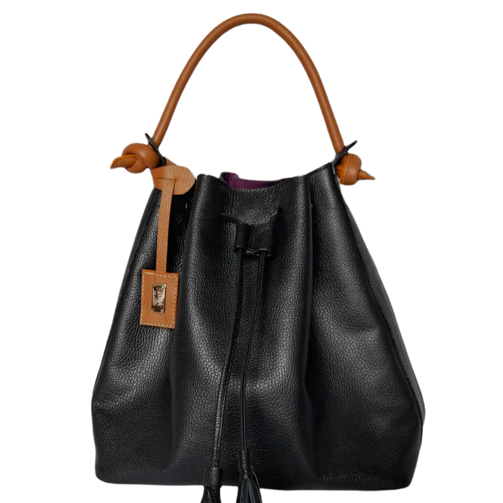 Black Ladies Leather Bag by Jade