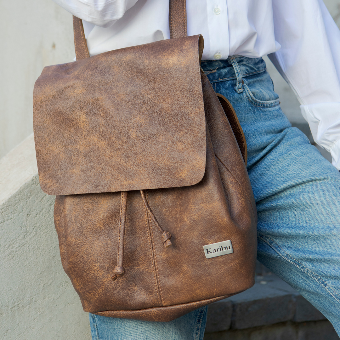 Bernardita Brauner Backpack with Wallet