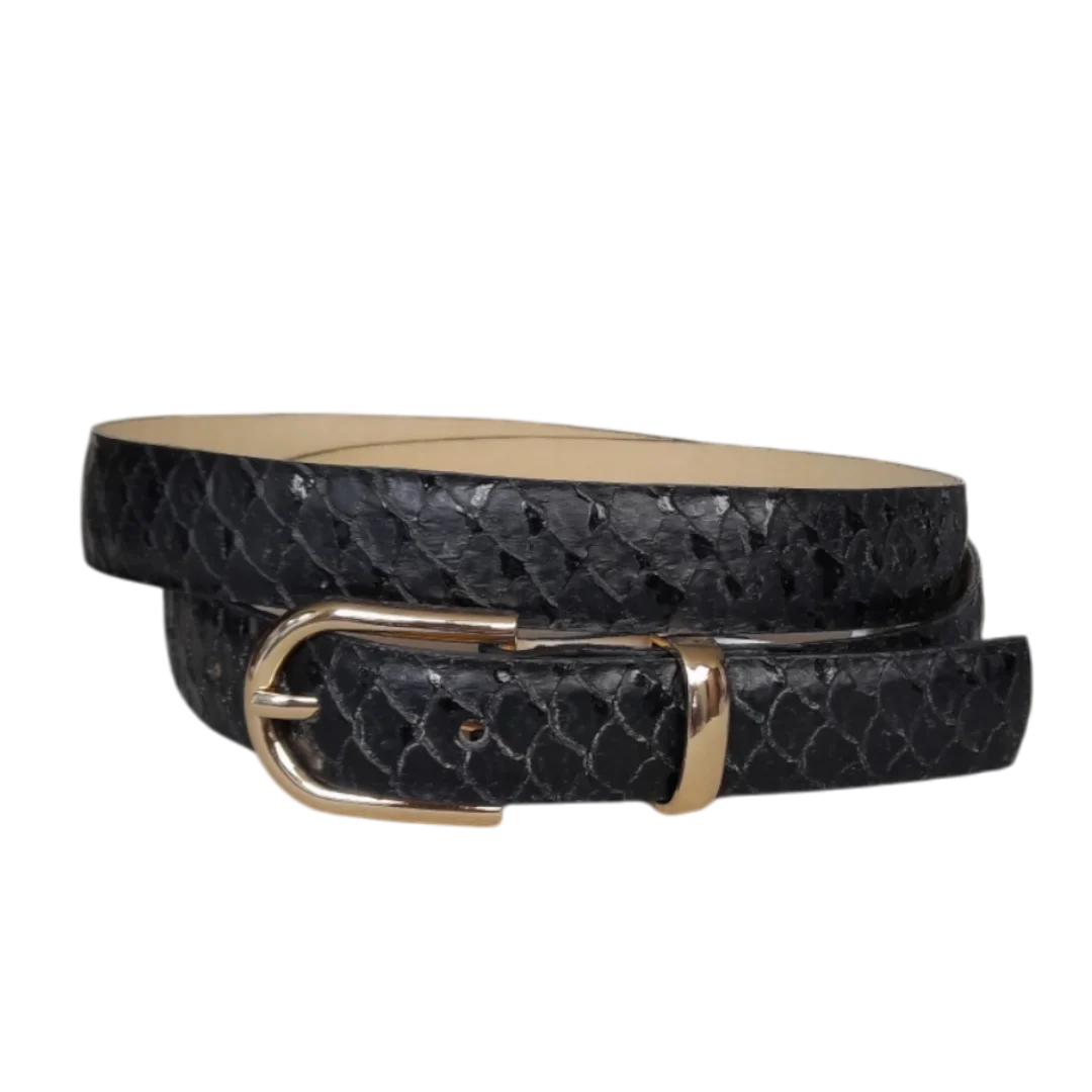 Ladies' Leather Belt in Elegant Black