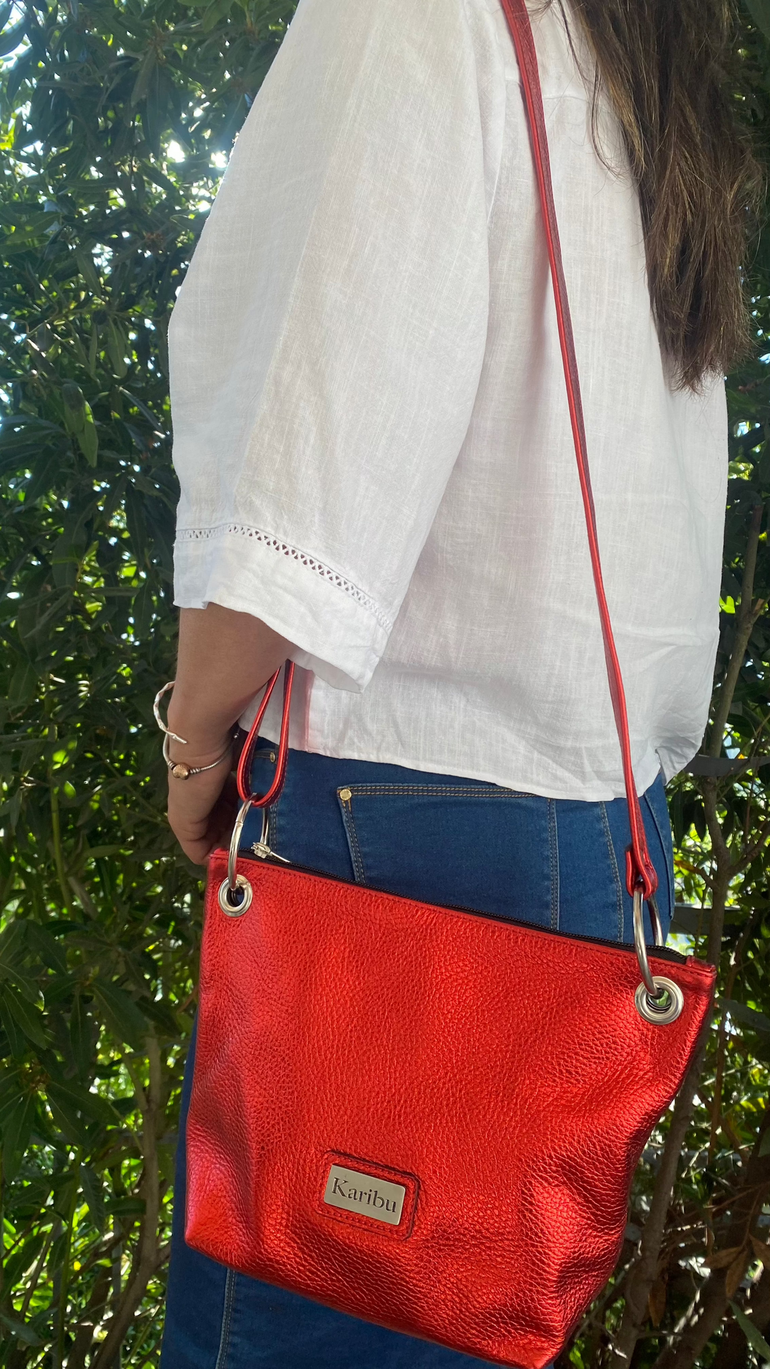 Josefa Red Metallic Wallet