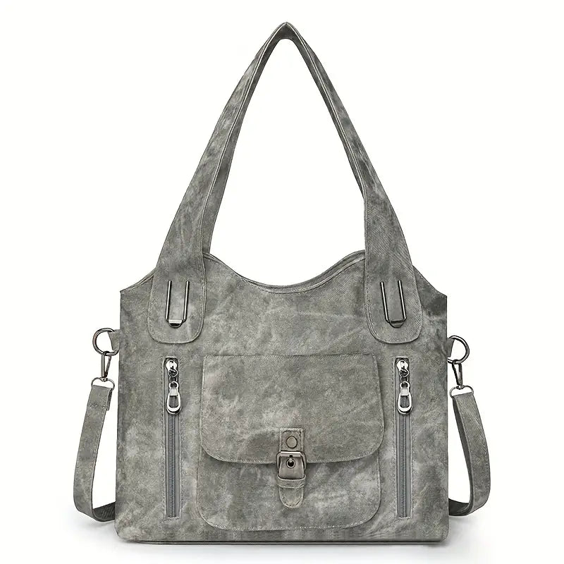 Spacious Retro Shoulder Bag by Emilia