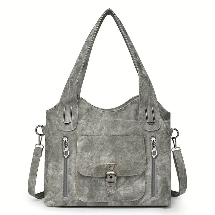 Spacious Retro Shoulder Bag by Emilia