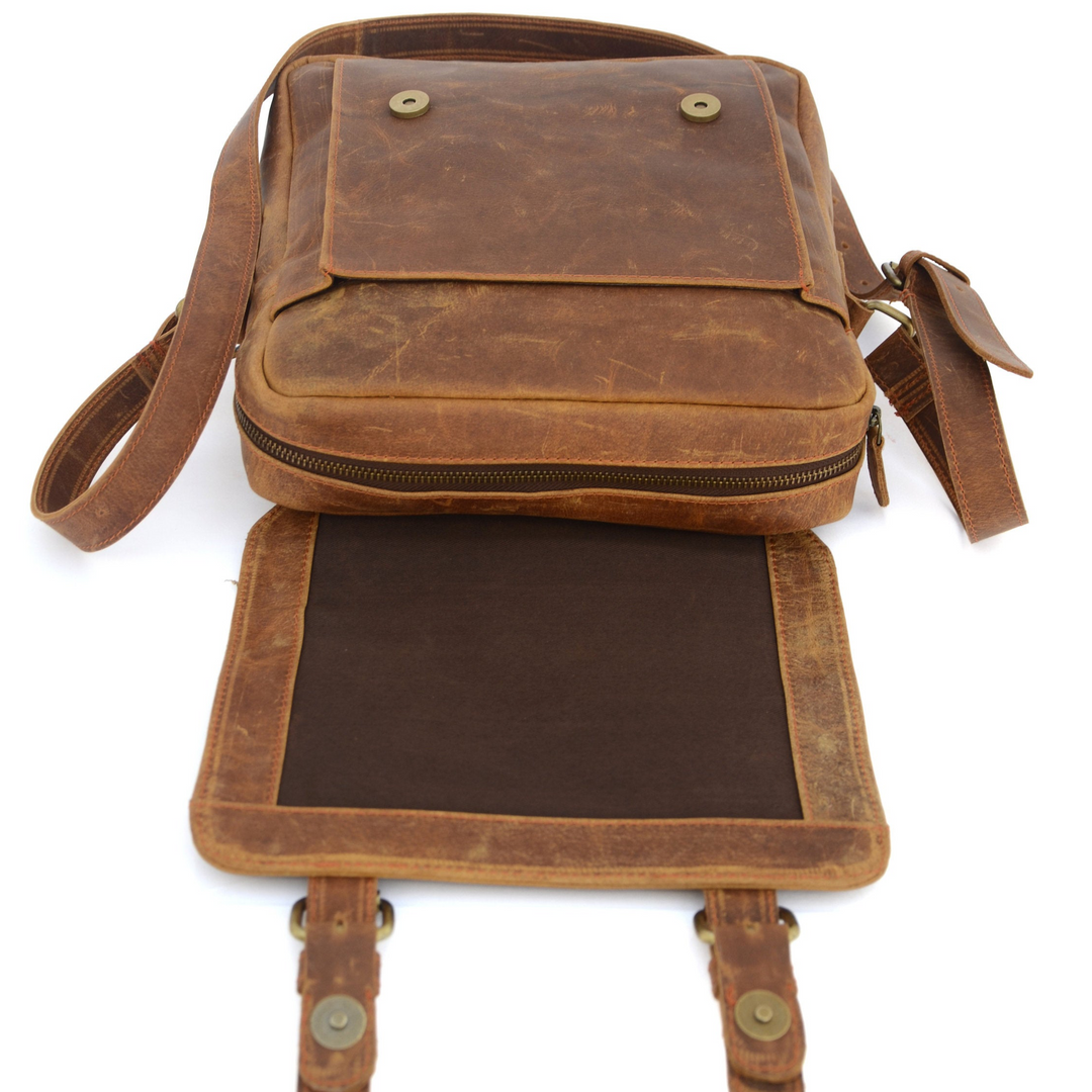 Brown Vintage Leather Shoulder Bag