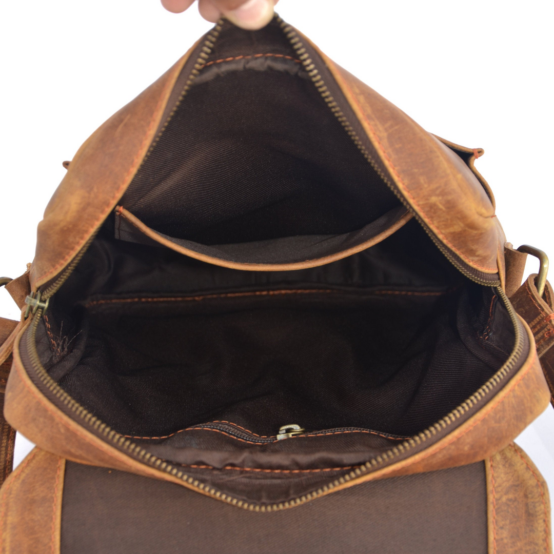 Brown Vintage Leather Shoulder Bag