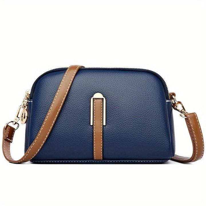 Mila Litchi Shoulder Bag with Embossed Pattern