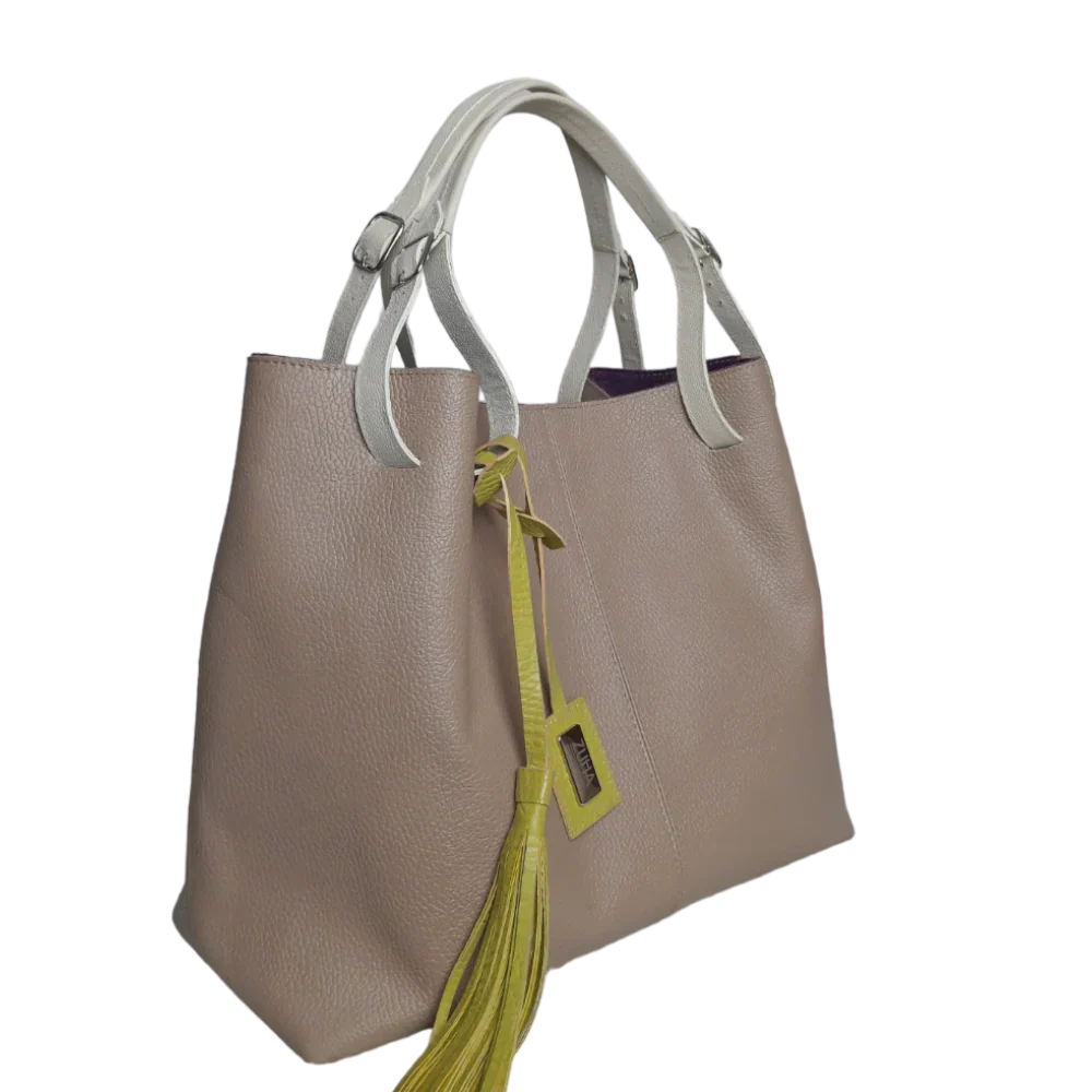 Adelle Taupe Women's Leather Handbag