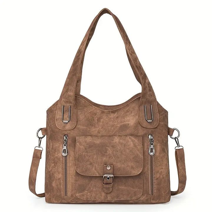 Spacious Retro Shoulder Bag by Emilia