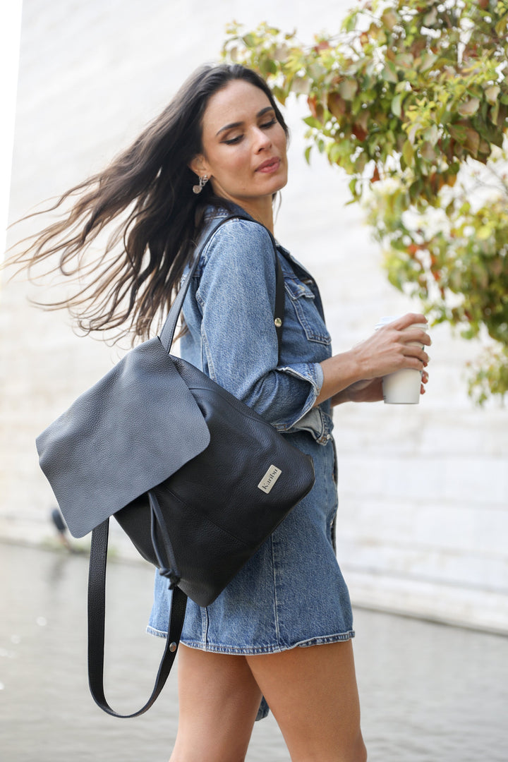 Black Bernardita Backpack with Wallet