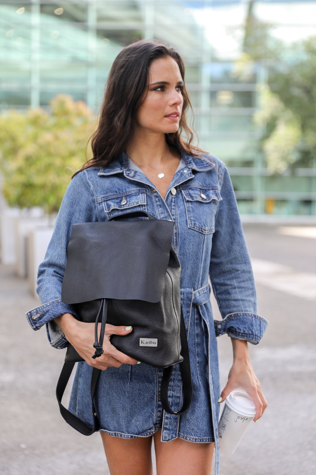 Black Bernardita Backpack with Wallet