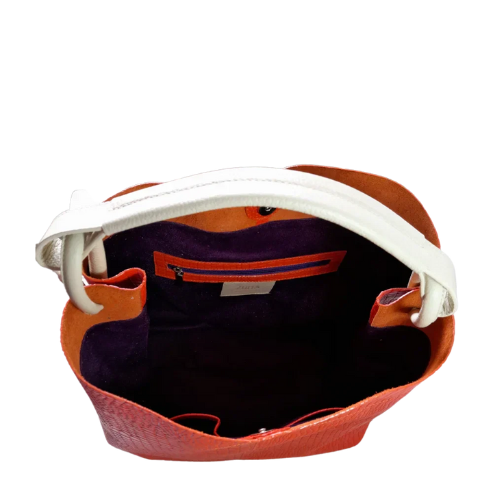 Aubrey Reptile Orange Women's Leather Bag