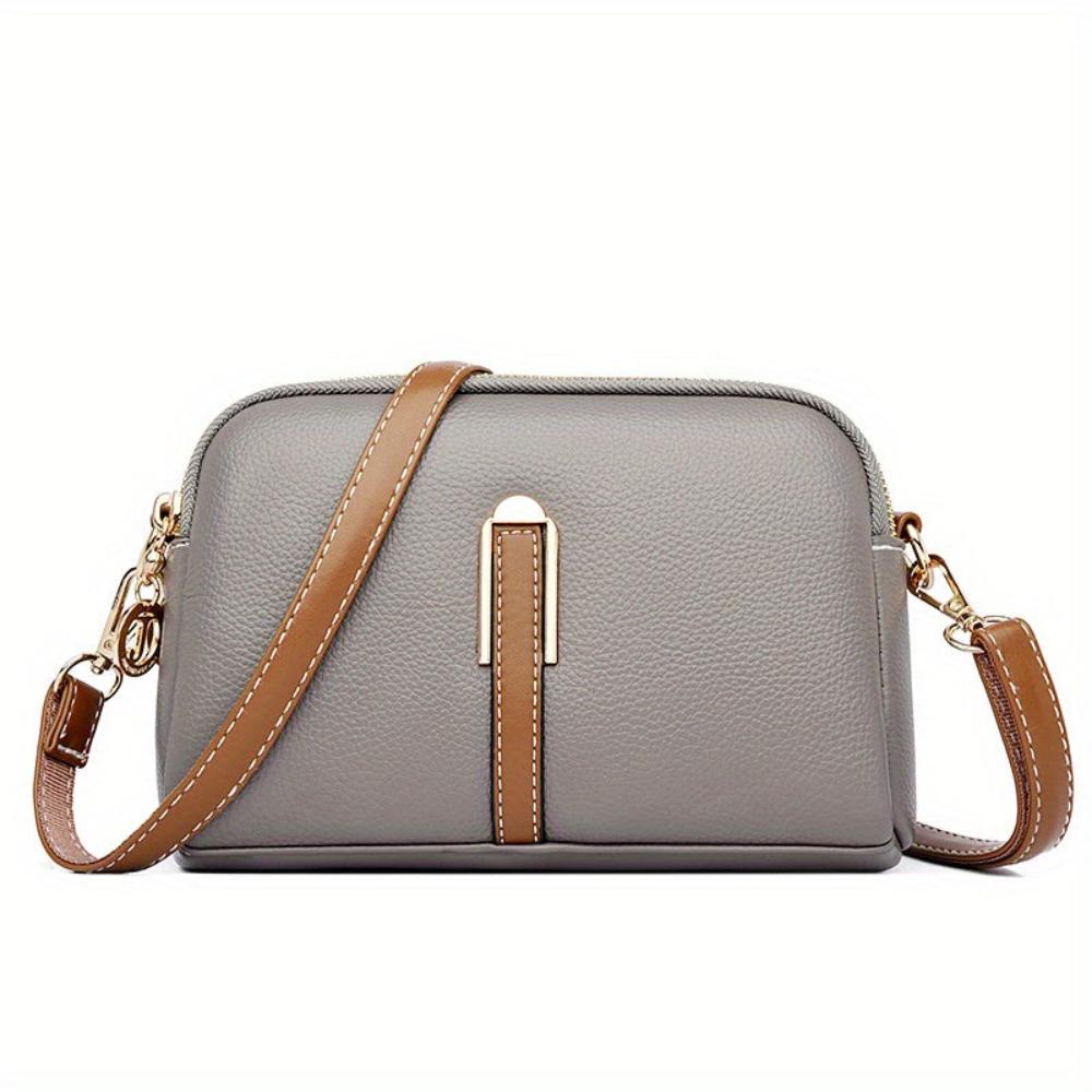 Mila Litchi Shoulder Bag with Embossed Pattern