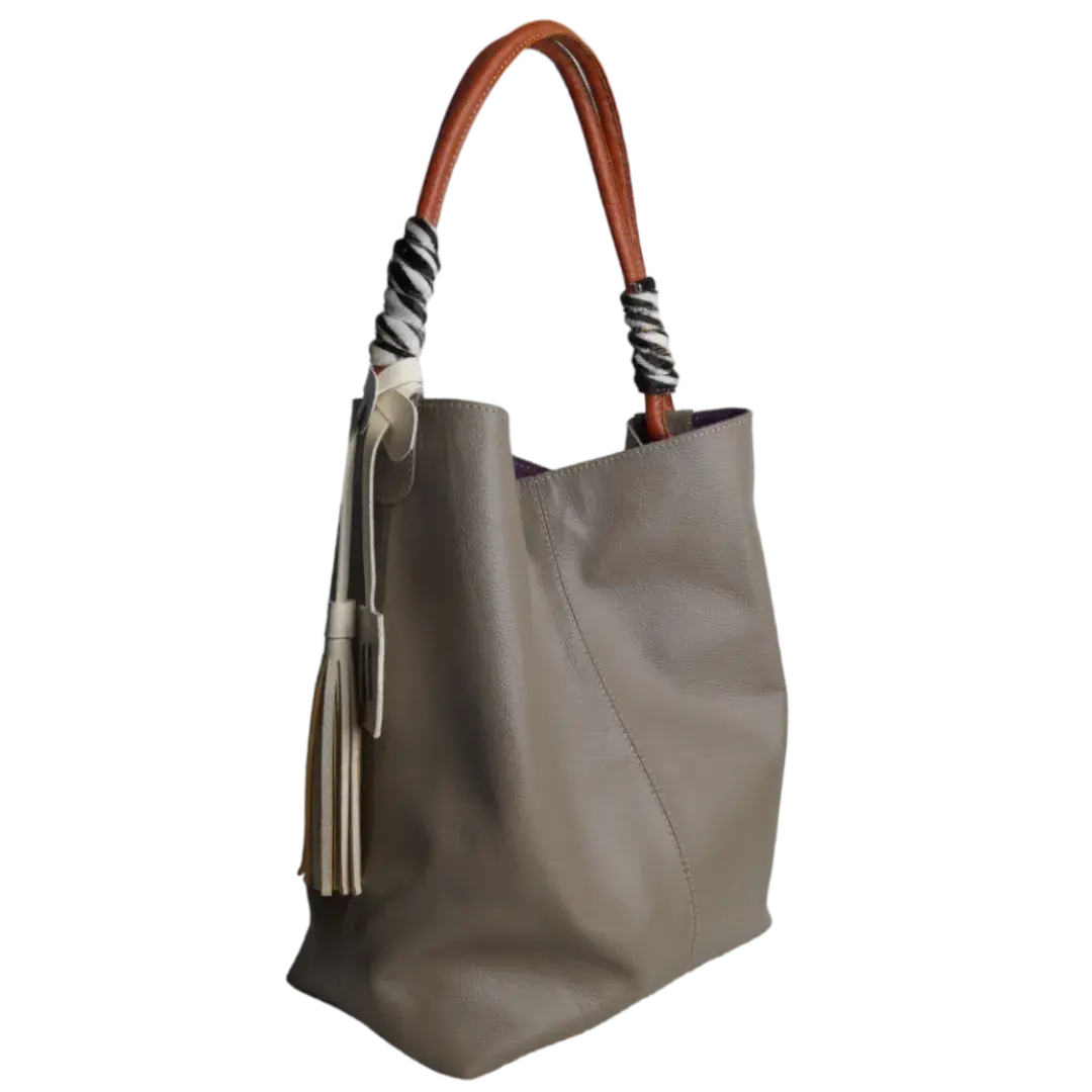Leah Taupe Women's Leather Bag