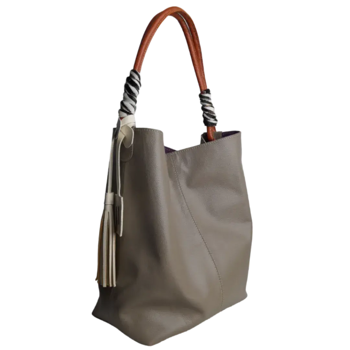 Leah Taupe Women's Leather Bag