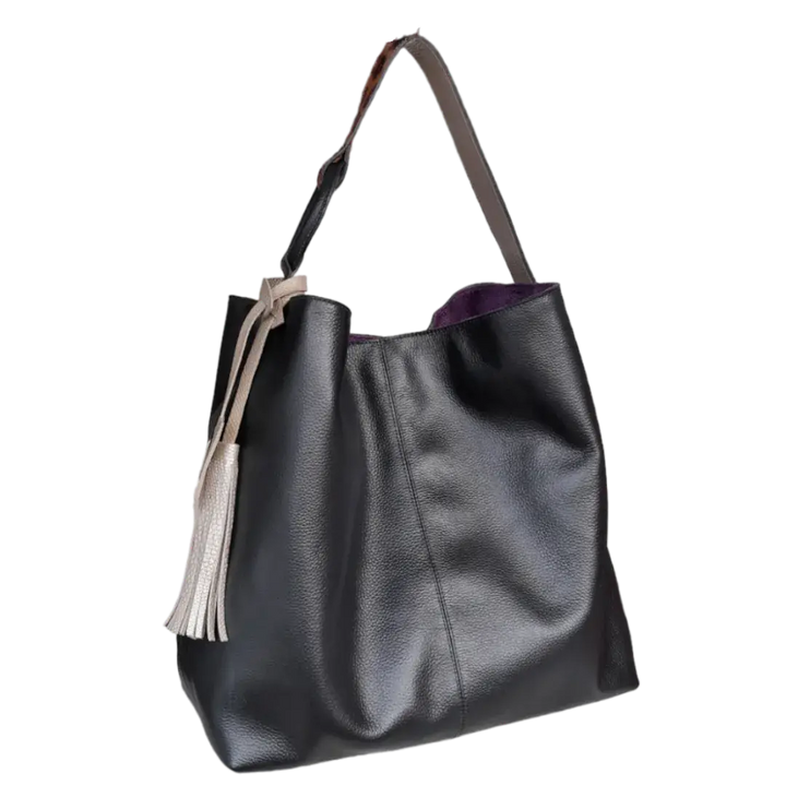 Nora Women's Handbag Made of Black Leather