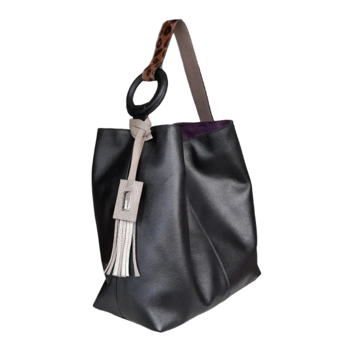 Nora Women's Handbag Made of Black Leather