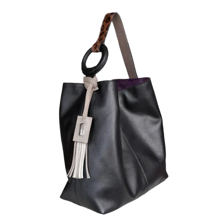 Nora Women's Handbag Made of Black Leather