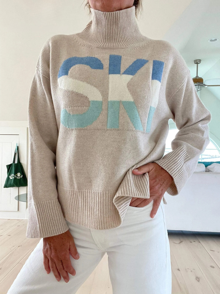 Retro Style Cashmere Ski Sweater