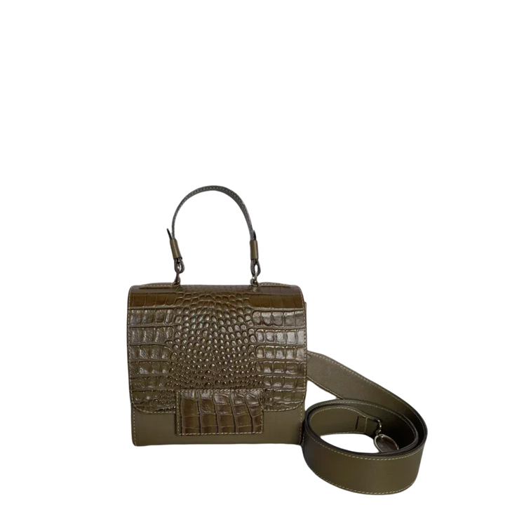 Elizabeth Glavial Women's Leather Handbag in Olive Green