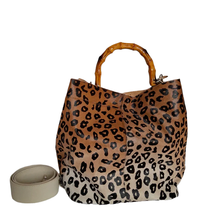 Claire Jaguar Women's Leather Bag Made of High-Quality Leather with Talcum
