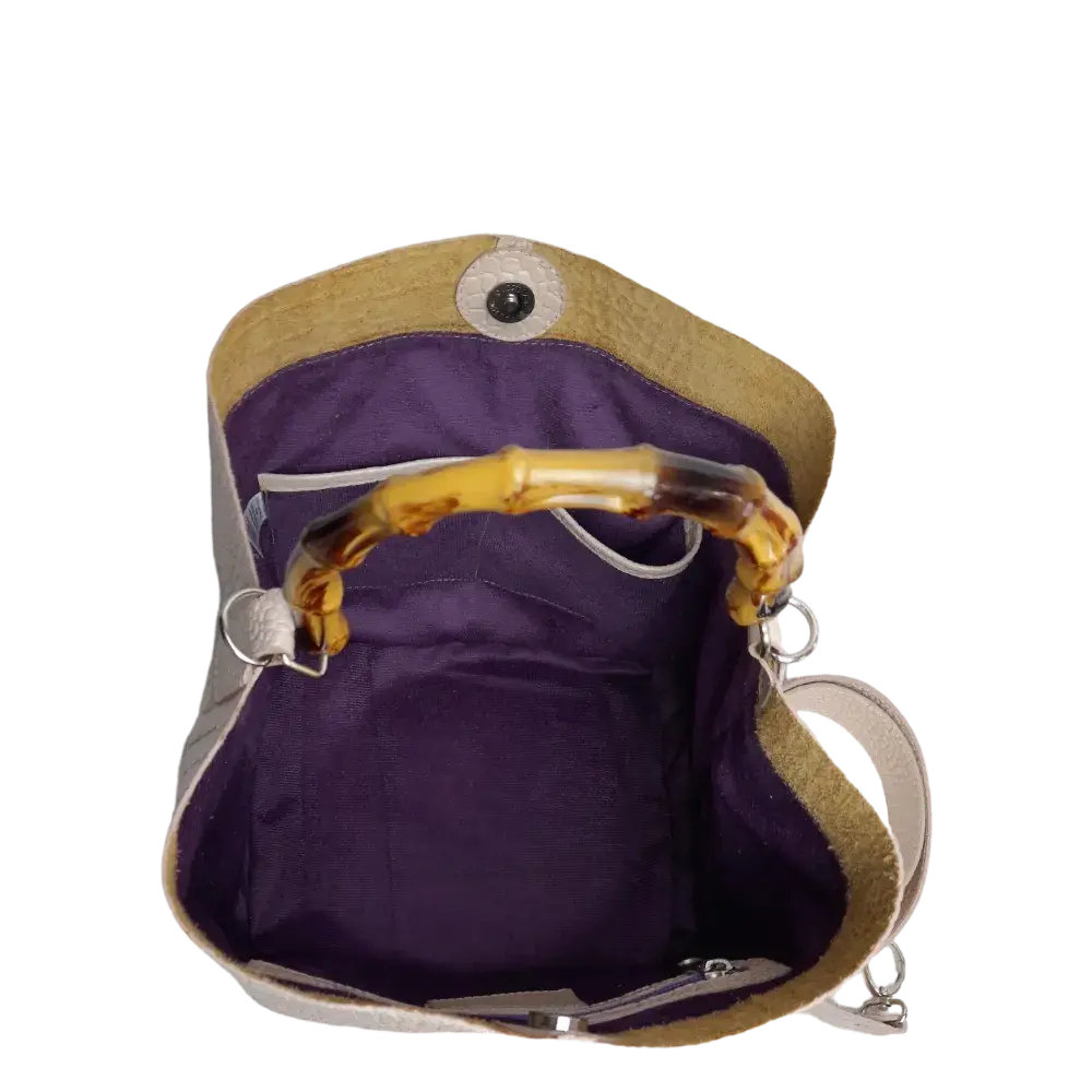 Claire Ladies' Handbag in Nude Reptile Design