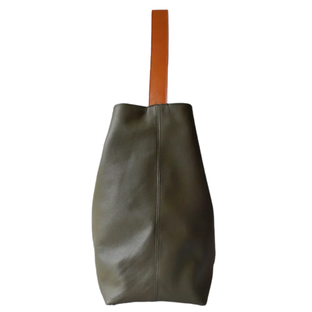 Serenity Olive Green Women's Leather Handbag