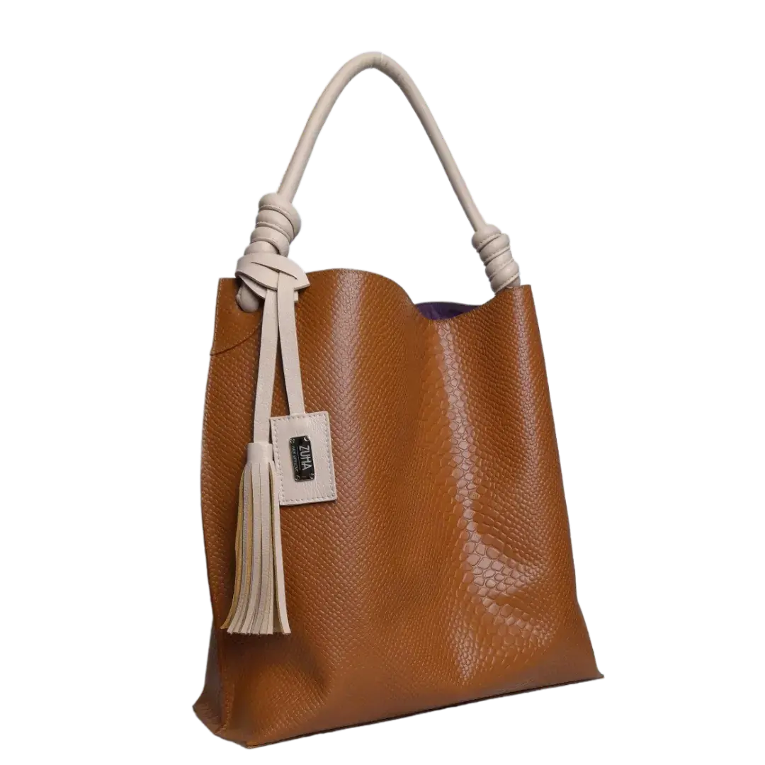 Fernanda Anaconda Honey Women's Leather Bag