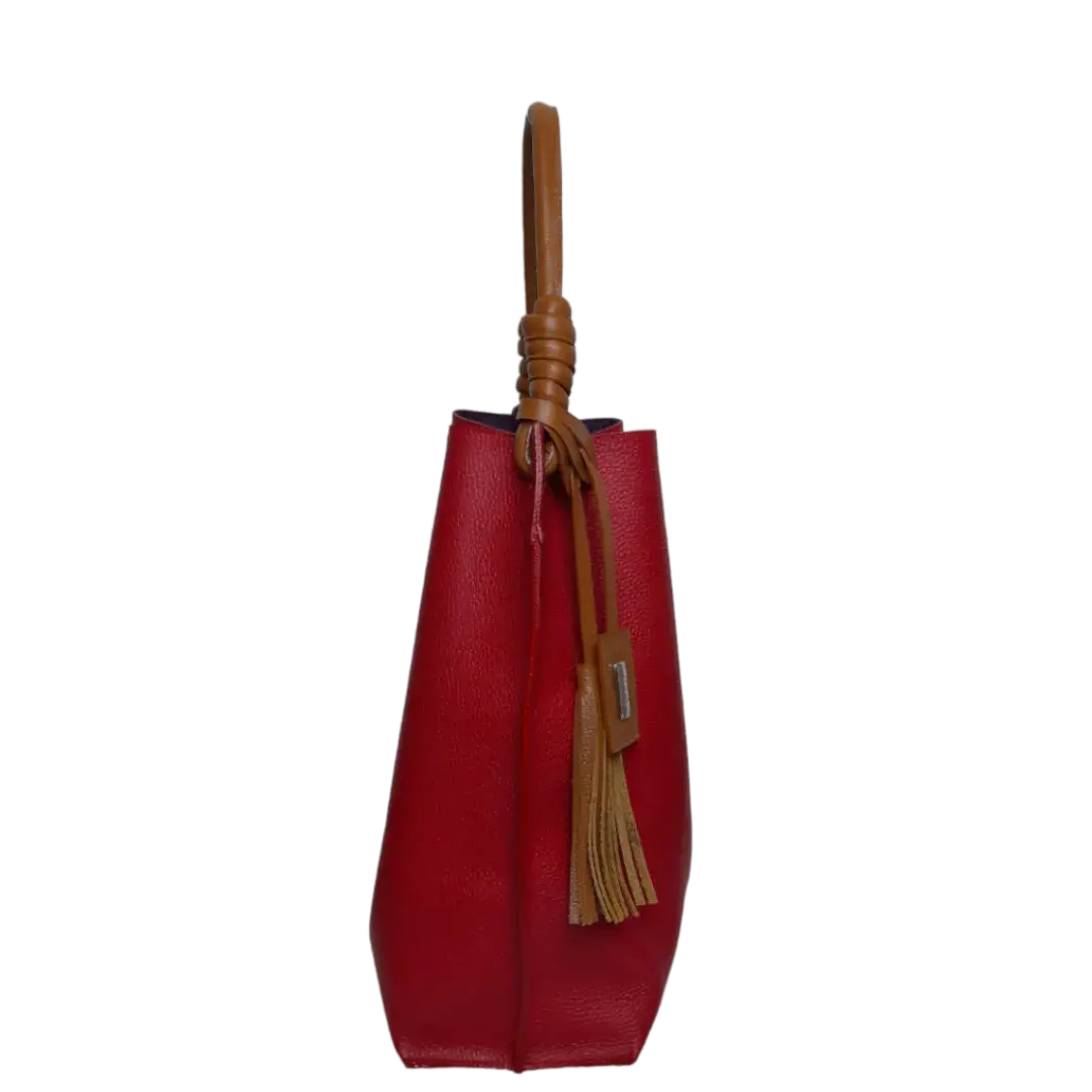 Fernanda Red Leather Handbag for Women