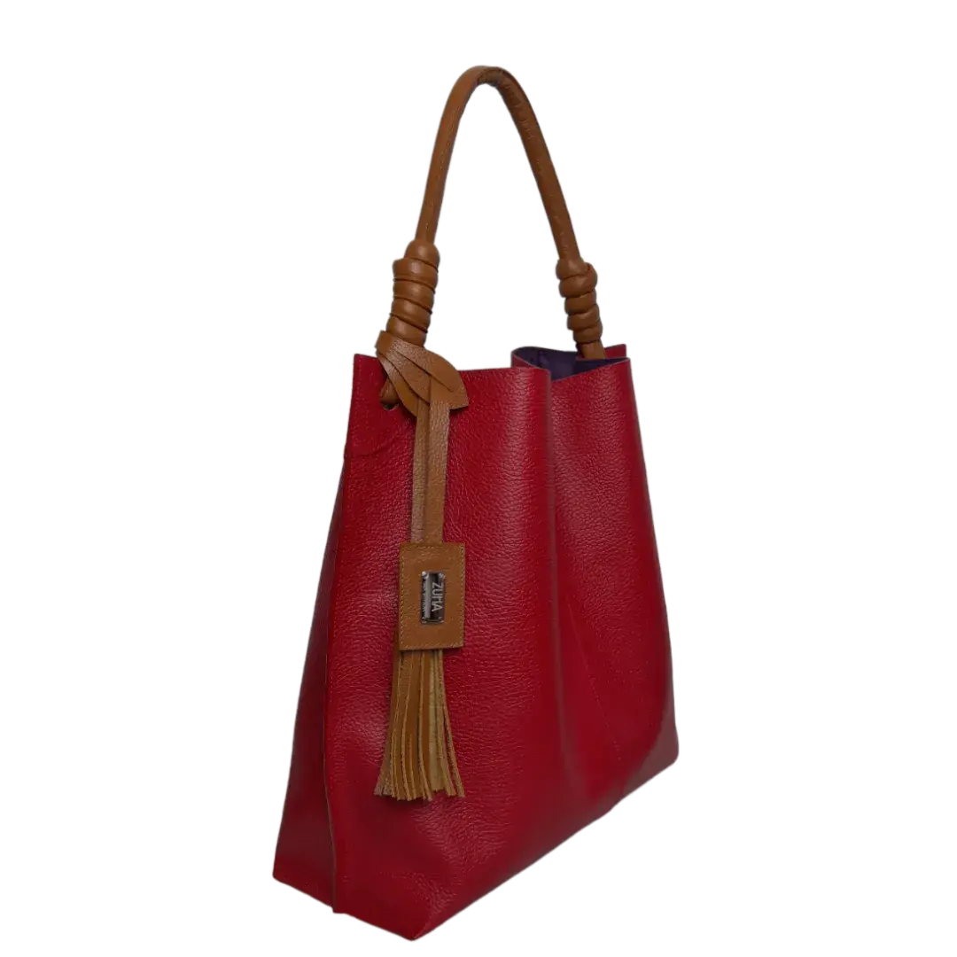 Fernanda Red Leather Handbag for Women