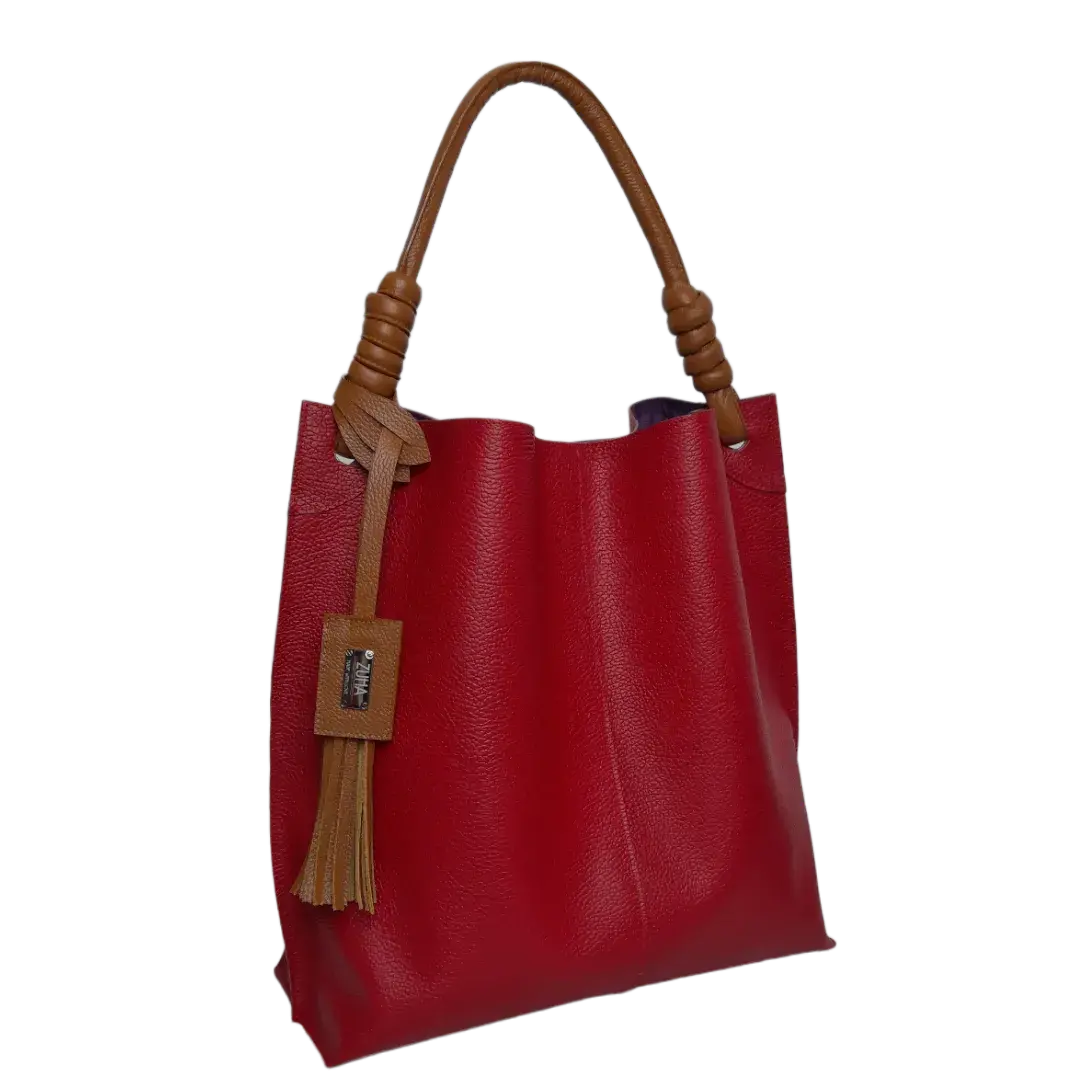 Fernanda Red Leather Handbag for Women