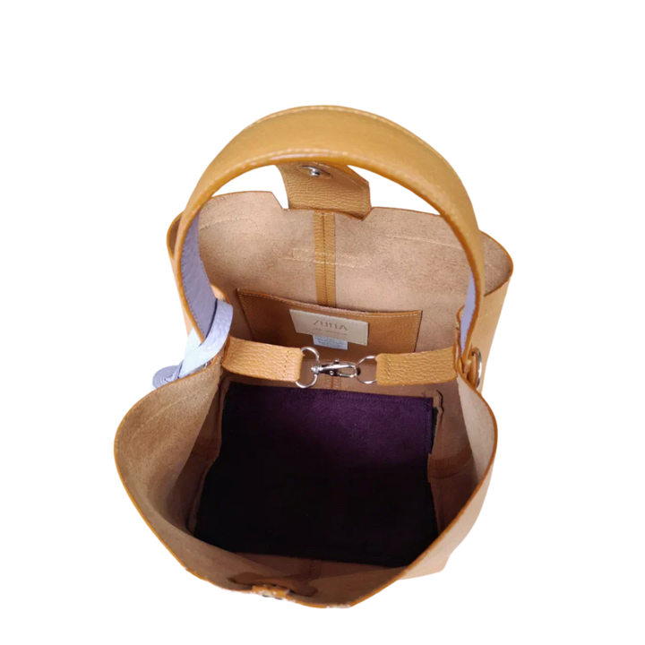 Lucia Small Honey-Colored Leather Handbag for Women