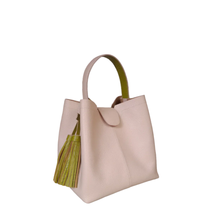 Lucia Nude Small Leather Bag for Women
