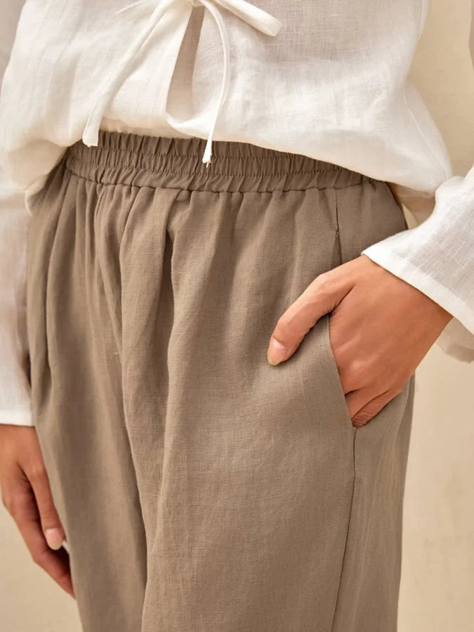 Women's Casual Straight Linen Pants