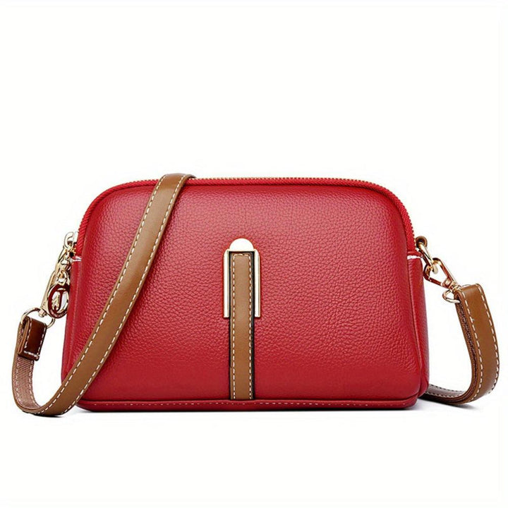 Mila Litchi Shoulder Bag with Embossed Pattern