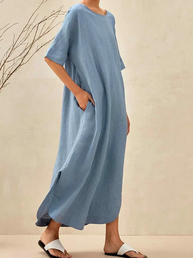 Linen A-Line Dress for Women