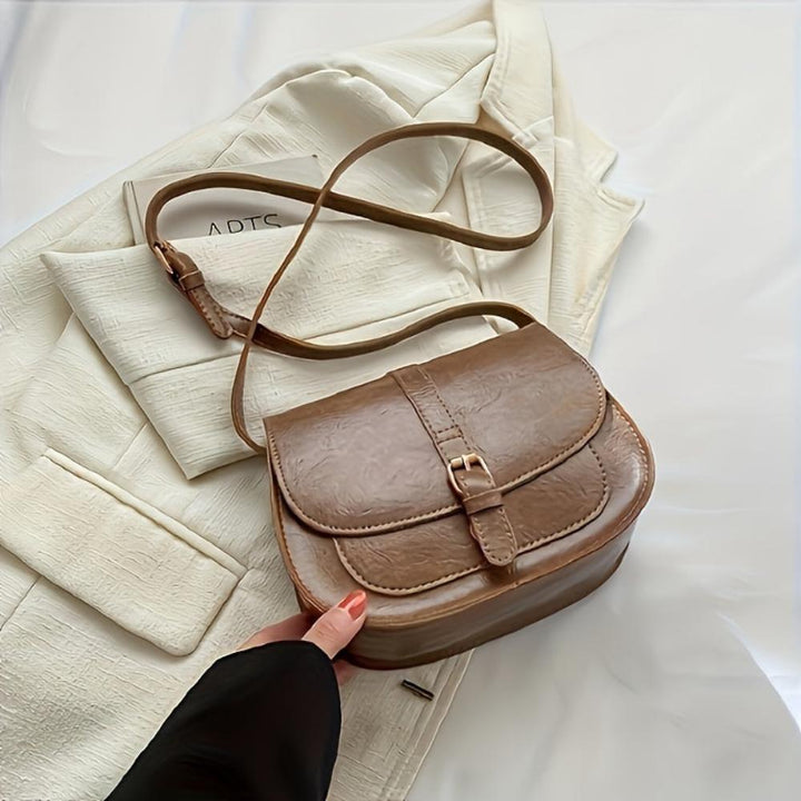 Evelyn Classic Saddle Style Crossbody Bag