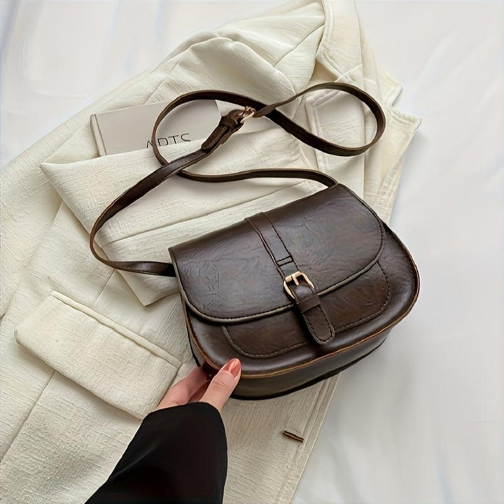 Evelyn Classic Saddle Style Crossbody Bag