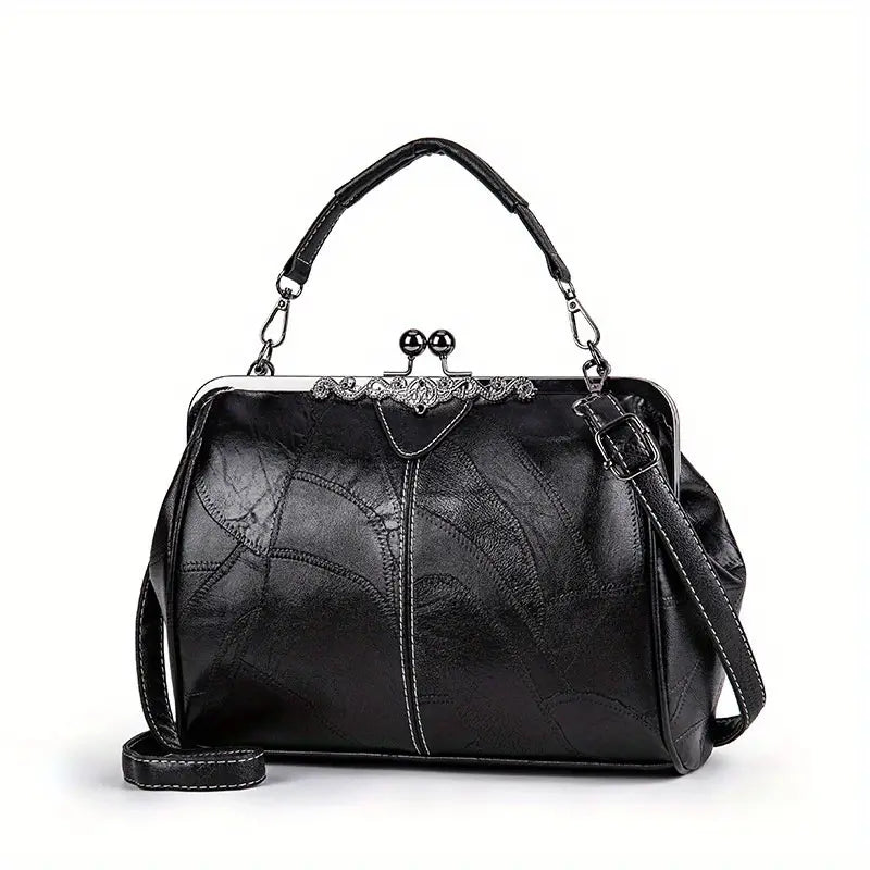 Retro-Style Geometric Shoulder Bag by Liv