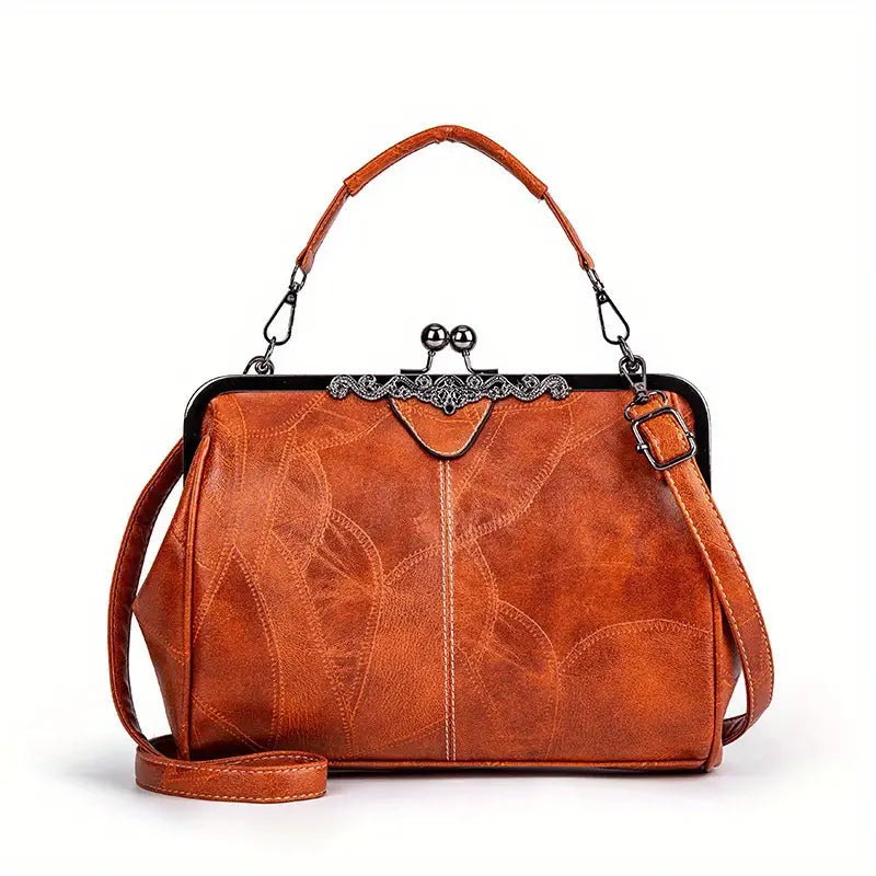 Retro-Style Geometric Shoulder Bag by Liv