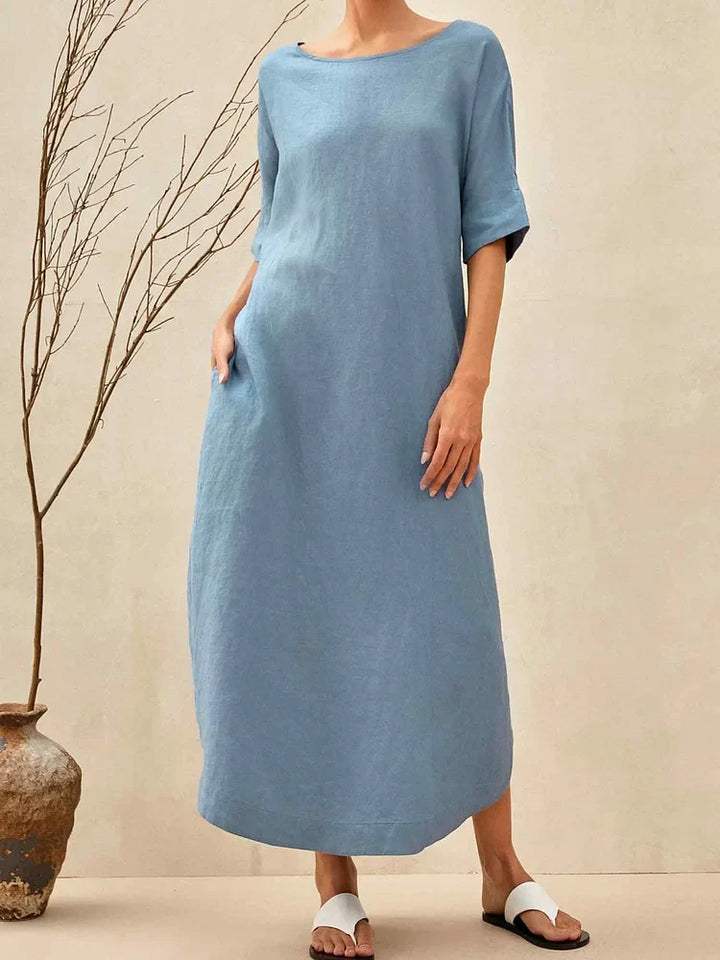 Linen A-Line Dress for Women
