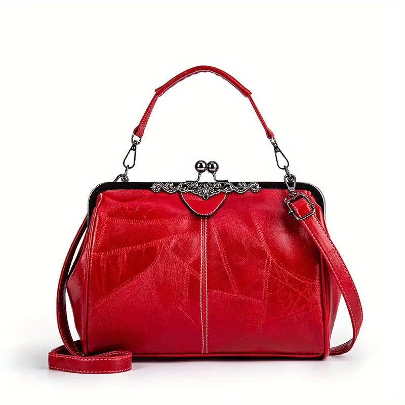 Retro-Style Geometric Shoulder Bag by Liv