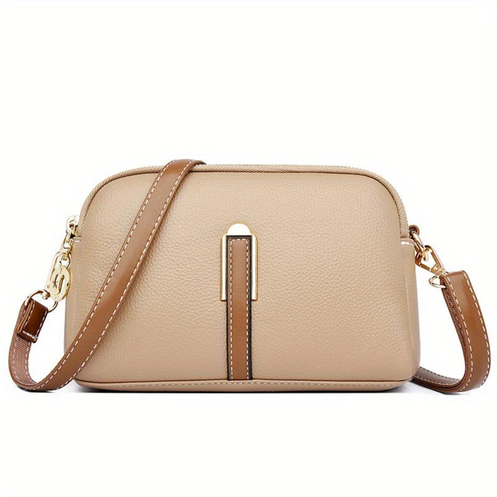 Mila Litchi Shoulder Bag with Embossed Pattern