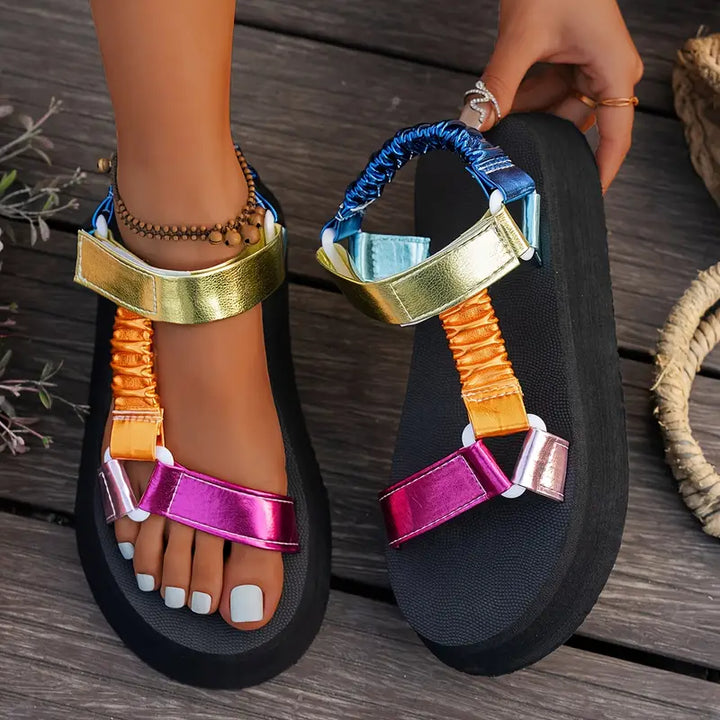 Aura | Iridescent Platform Sandal™