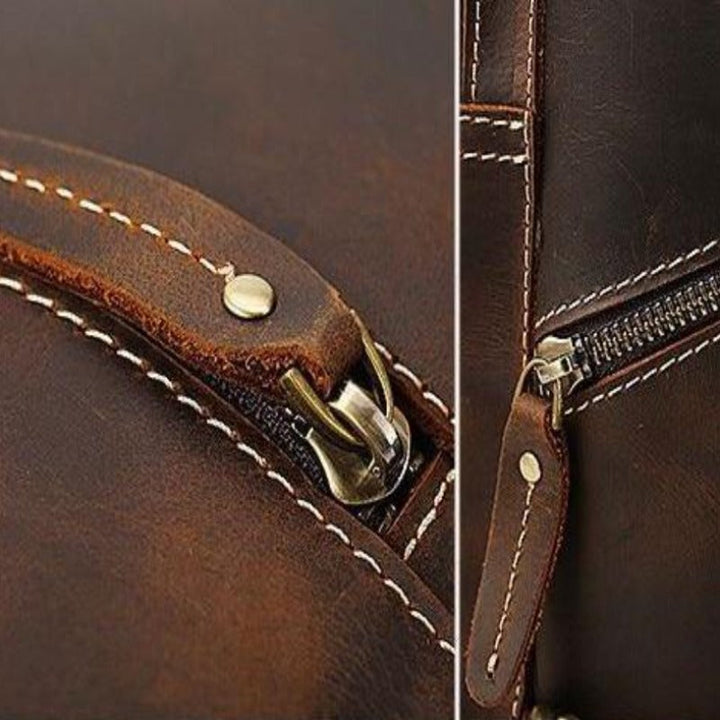 Retro Leather Backpack