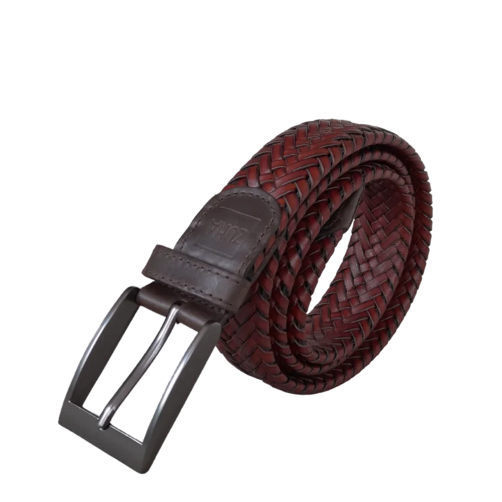 ZUHA Men's Braided Leather Belt