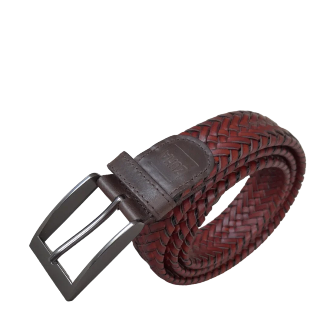 ZUHA Men's Braided Leather Belt