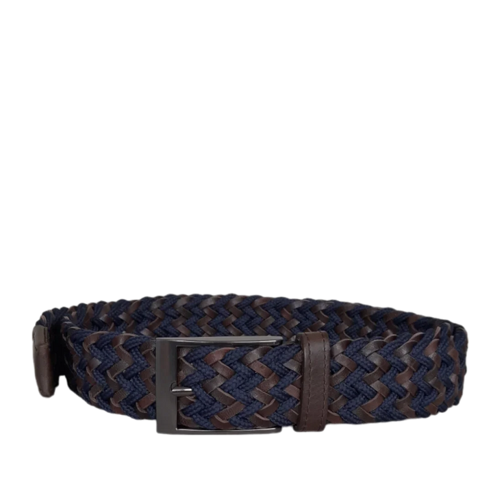 ZUHA Men's Braided Leather and Rope Belt