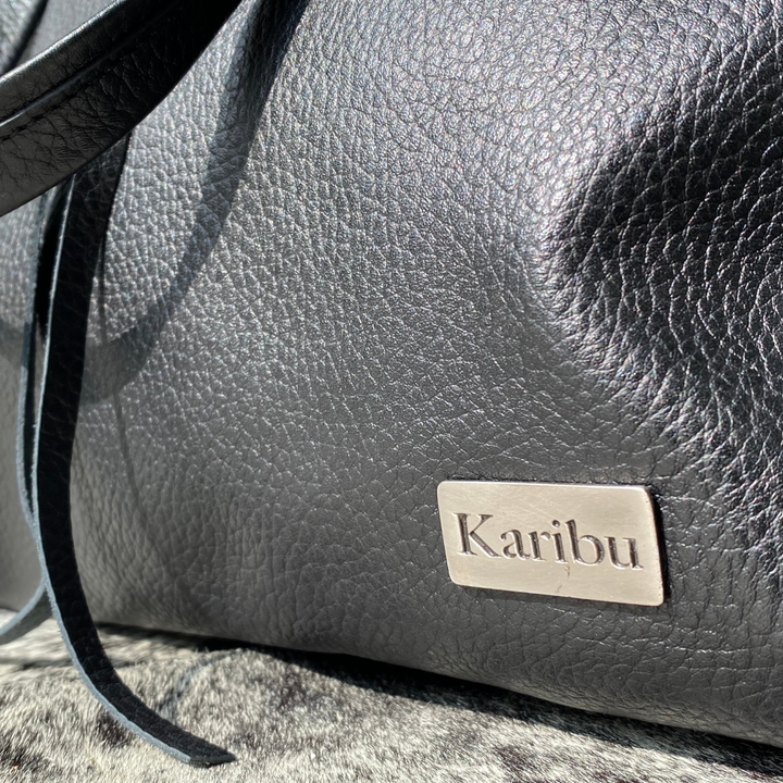 Large Black Wallet in Florence Style