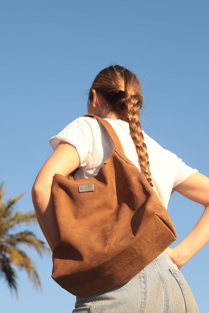 Dominique Café Suede Wallet