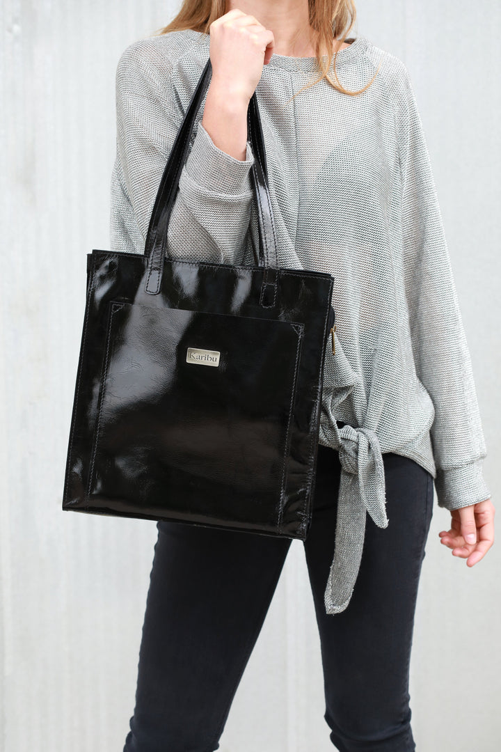 Maria Black Faux Leather Wallet