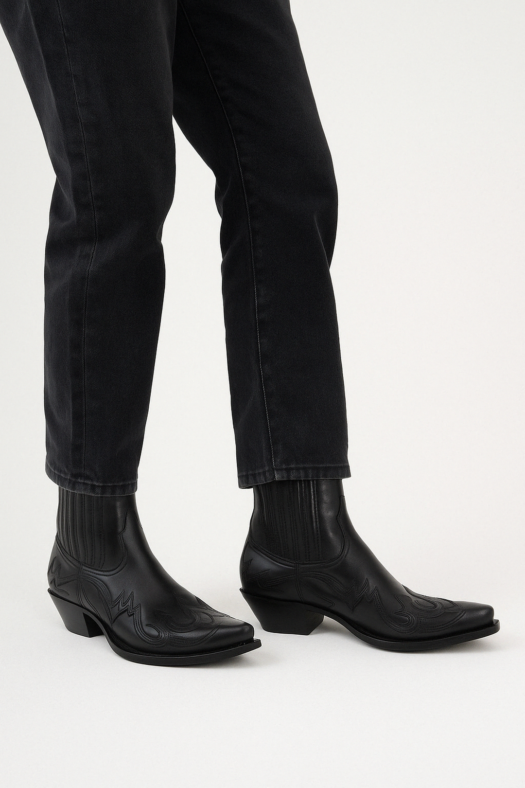 Faux Leather Cowboy Boots